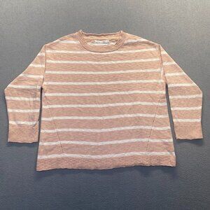 Southern Cotton sweater Womens Size Large‎ striped cotton,Pullover